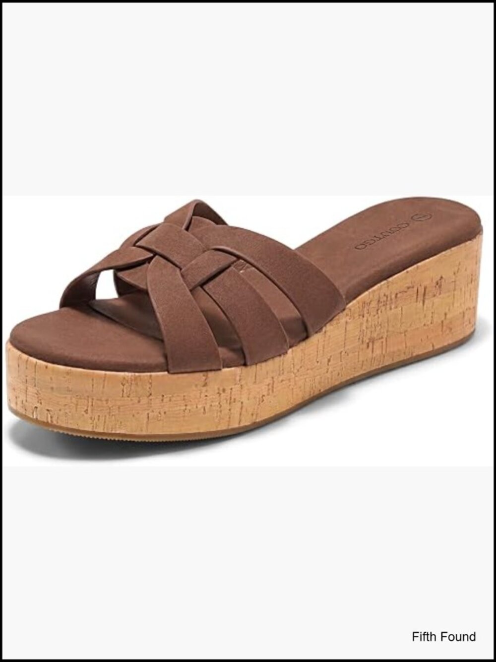 Women's Platform Sandals Open Toe Slip On Low Wedge Slides Cork Heeled Beach - Picture 1 of 7